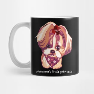 Shih Tzu Dog’s Cute Portrait in Digital Pop Art Style Mug